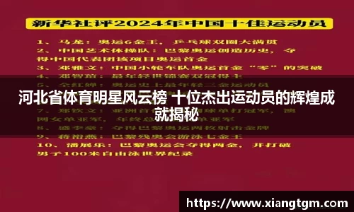 河北省体育明星风云榜 十位杰出运动员的辉煌成就揭秘